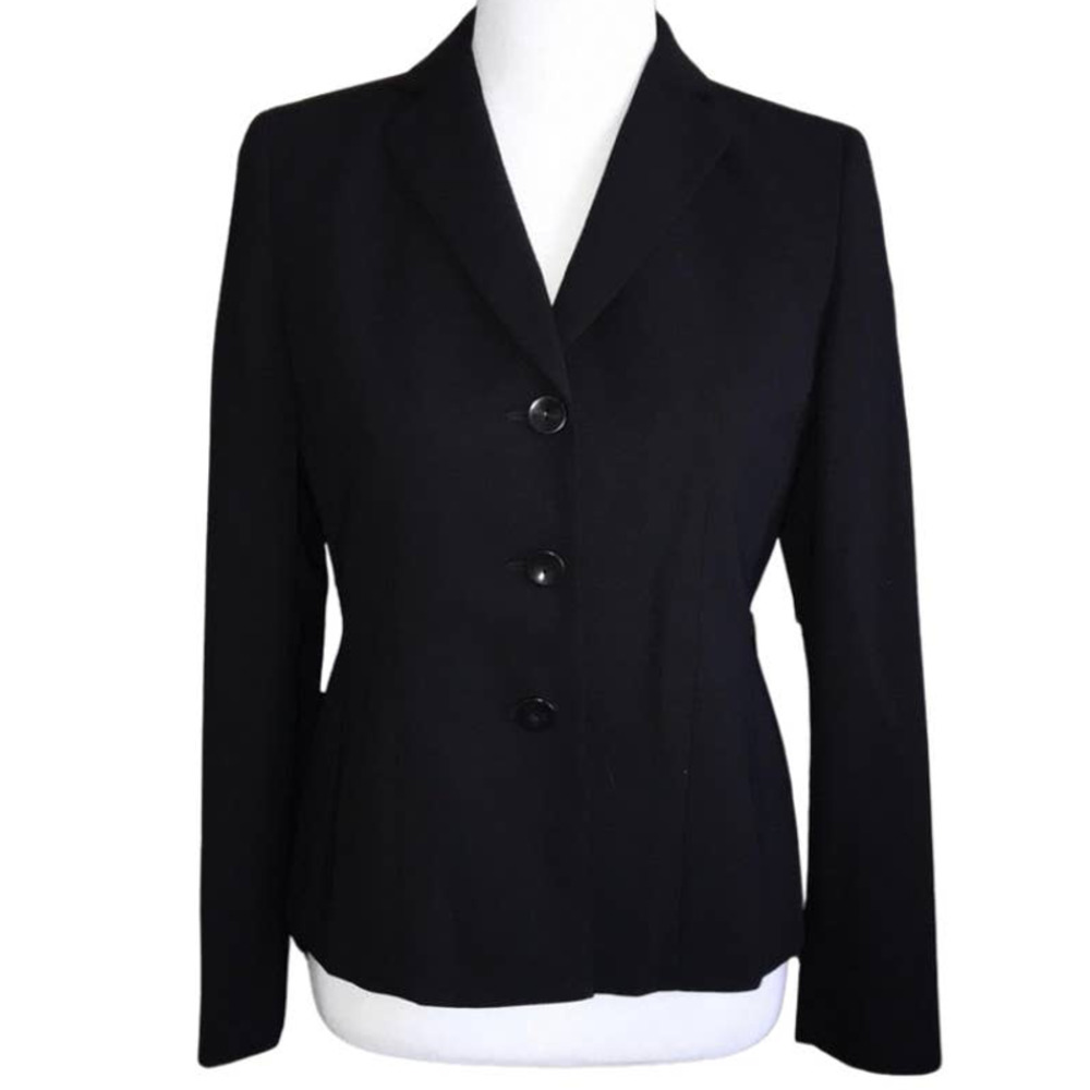 Kasper Separates Black Soft Button Close Blazer S… - image 1